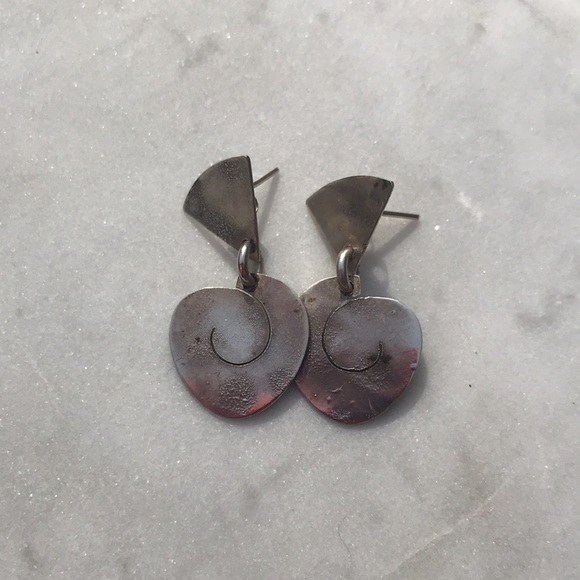 Vintage hand made drop earrings - Picture 2 of 5